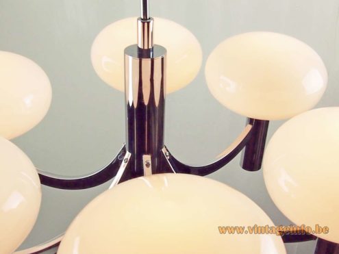 1960s Kaiser Leuchten Opal Globes Chandelier 5