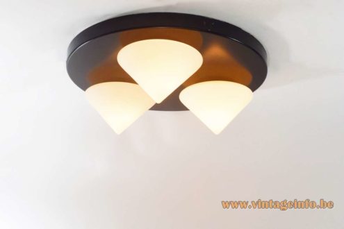 70s Hala Triple Cone Flush Mount 4
