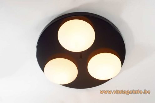 70s Hala Triple Cone Flush Mount 5