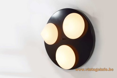 70s Hala Triple Cone Flush Mount 6