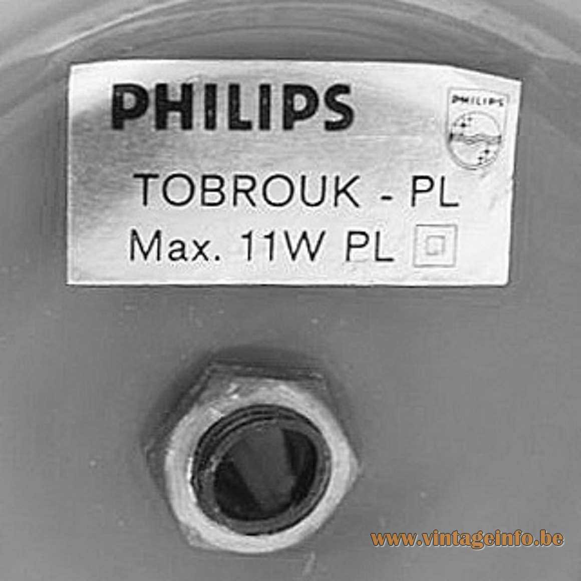 Philips Tobrouk Table Lamp opal glass round base with globe designer: Jean-Paul Emonds-Alt