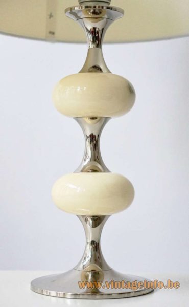 1970s White Onyx Table Lamp 4