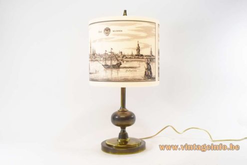 Antwerp Ghent Belgium 1950s Table Lamp 1