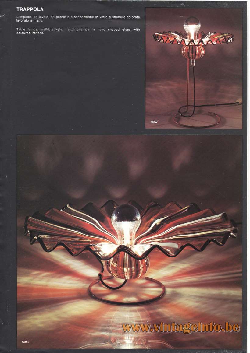 Barovier & Toso Trappola Lamp Brochure