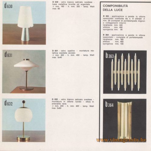 Candle 1960s Lighting Catalogue