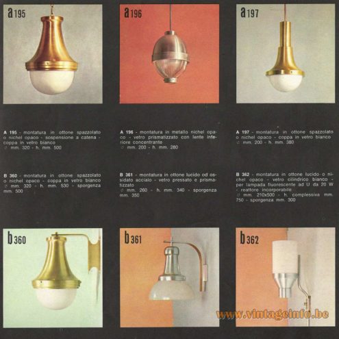 Candle 1960s Lighting Catalogue