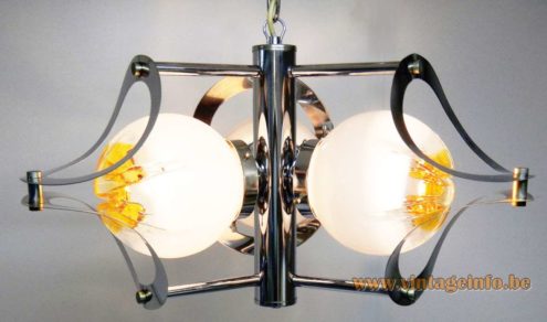 Chrome And Glass Globes Chandelier
