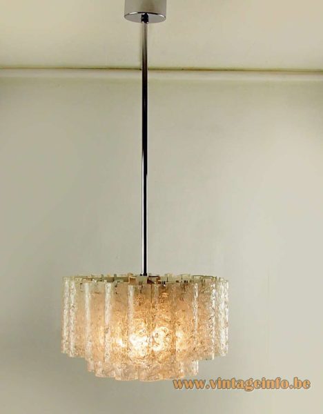 Doria 1960s Glass Tubes Chandelier 7