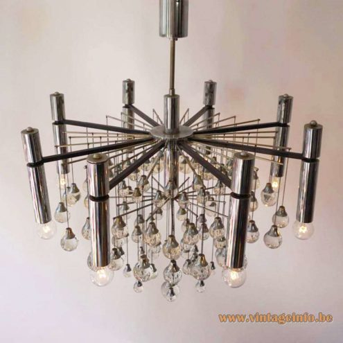 Gaetano Sciolari Crystal Drops Chandelier 2