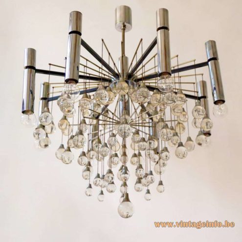 Gaetano Sciolari Crystal Drops Chandelier 3