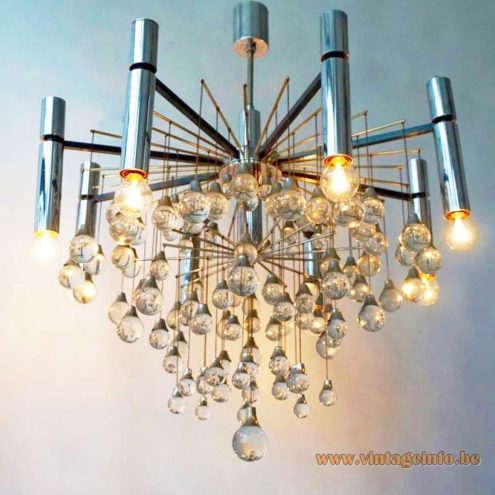 Gaetano Sciolari Crystal Drops Chandelier 5