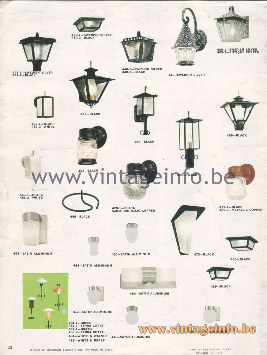 Imperial Lighting - Emerson Electric - 1965 Catalogue - page 12