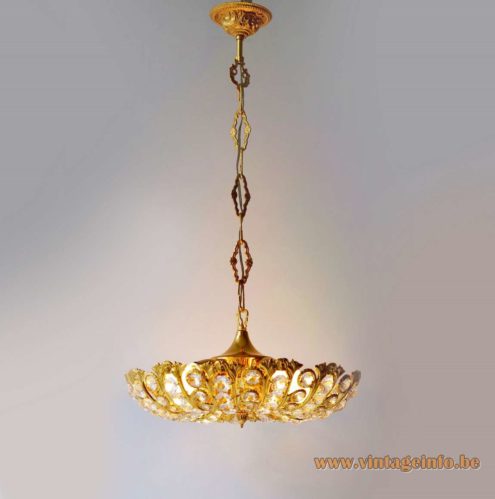 Palwa Brass And Crystal Glass Chandelier 2