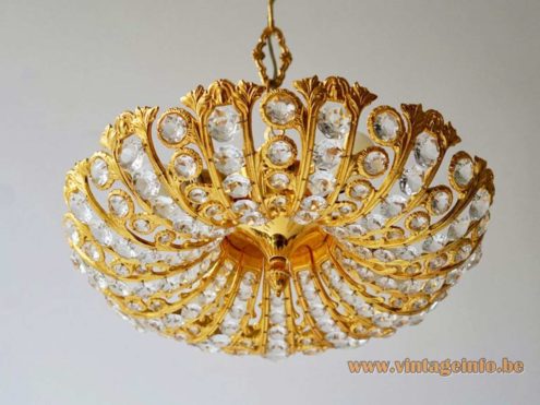 Palwa Brass And Crystal Glass Chandelier 3