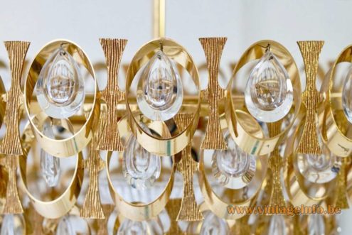 Palwa Brass And Glass Chandelier 4