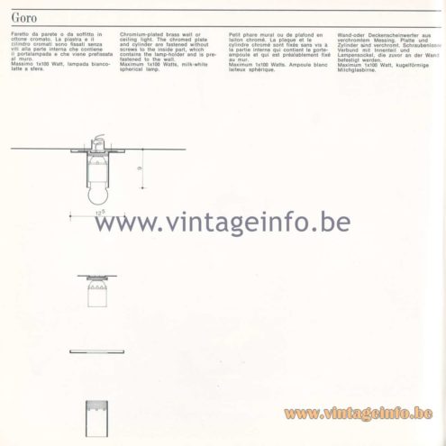 Quattrifolio Design Catalogue 1973 - Goro flush mount