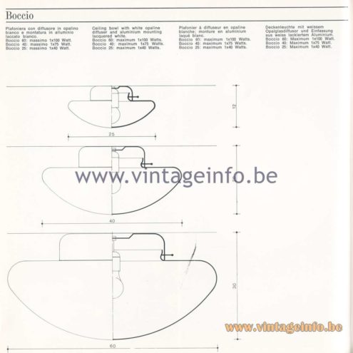 Quattrifolio Design Catalogue 1973 - Boccio flush mount