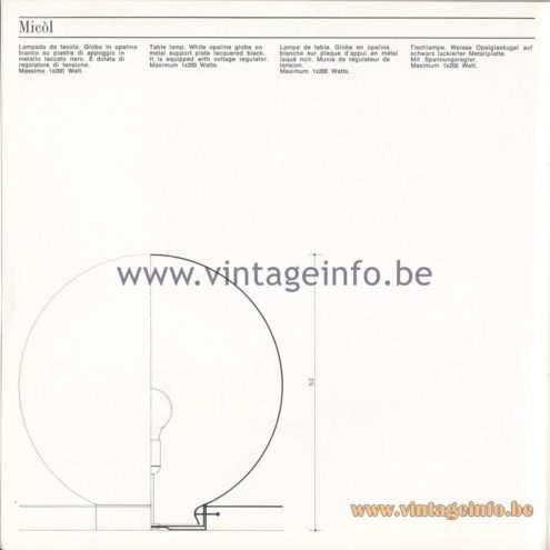 Quattrifolio Design Catalogue 1973 - Page 4 - Micòl Lamp