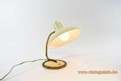1950s Brass And Aluminium Bedside Lamp 5
