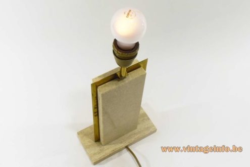 Camille Breesch Travertine Table Lamp 1