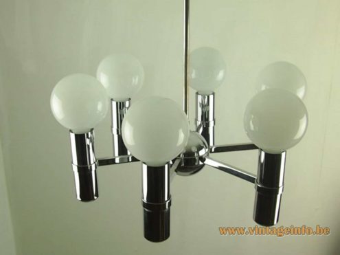 Hustadt Leuchten Chrome Chandelier 8