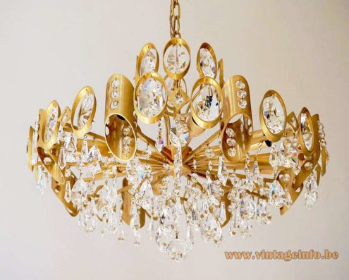 Palwa Crystal Glass And Brass Chandelier 2