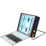 Philips HP 3108 UV & infra red table lamp square light chrome bar quartz 2 x 200 watt 1 x 300 watt 1960s 1970s