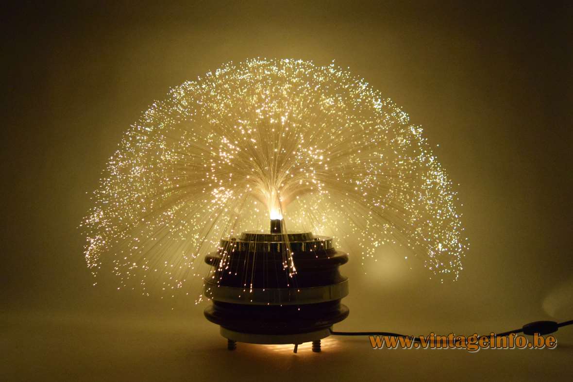 Rotating Fibre Optic Table Lamp, Spinning Table Lamp