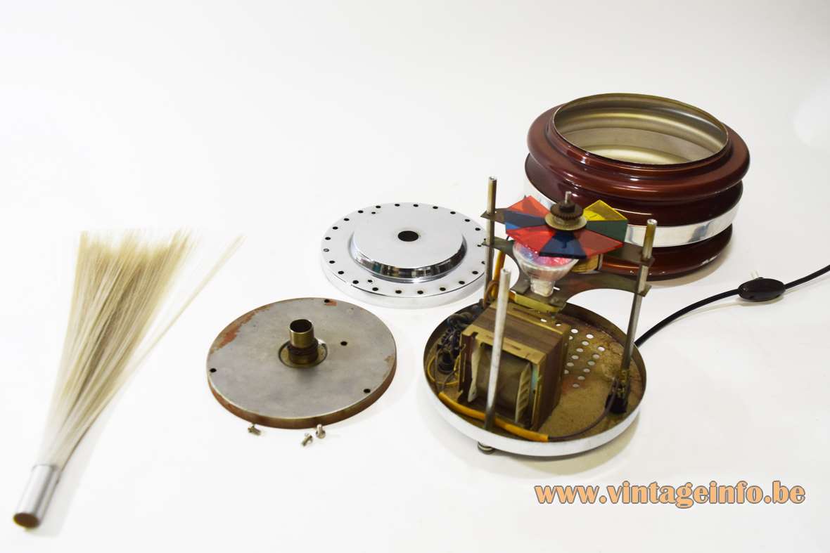Rotating Fibre Optic Table Lamp, Vintage Table Lamp Parts