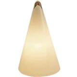 Teepee glass table lamp conical opal pyramid style light clear top 1990s SCE France Ilu Design