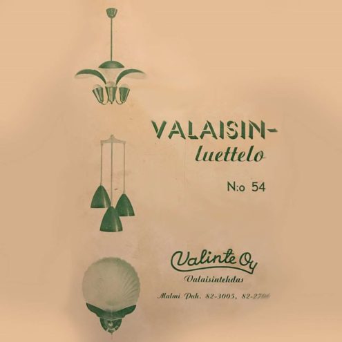 Valinte Oy 1954 Lighting Catalogue