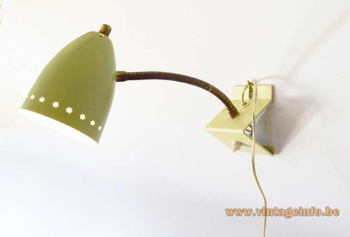 1950s Hala Perforated Stars Wall Lamp 2