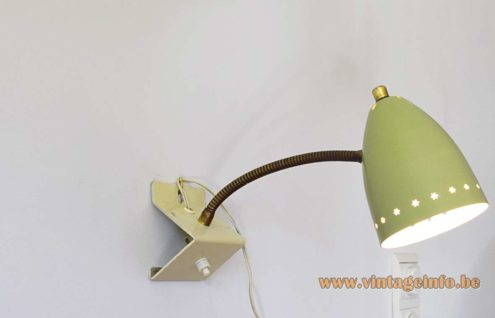 1950s Hala Perforated Stars Wall Lamp 8