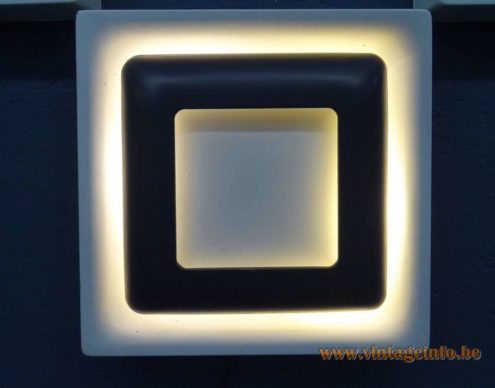 1970s Doria Square Metal Wall Lamp 1