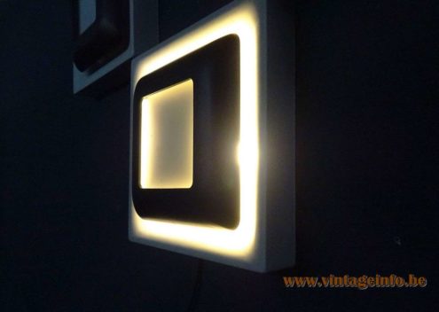 1970s Doria Square Metal Wall Lamp 3