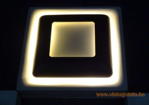 1970s Doria Square Metal Wall Lamp 4