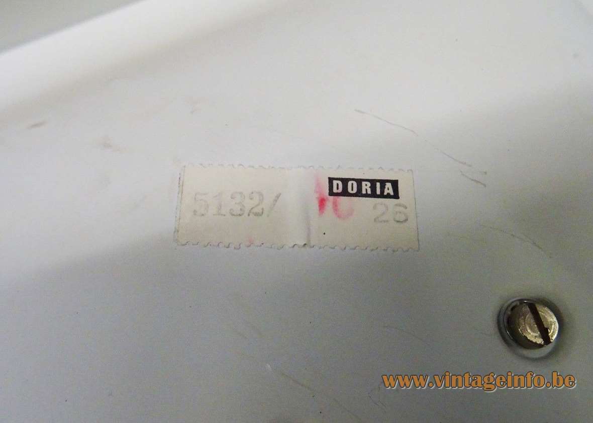 1970s Doria square metal wall lamp white and black painted aluminium design award Germany 2 E14 sockets label