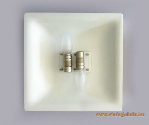 1970s Doria Square Metal Wall Lamp 8