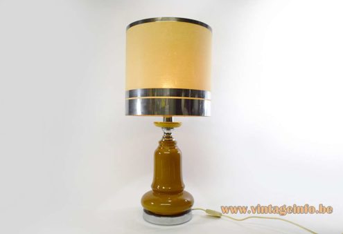 1970s Ochre Ceramic Table Lamp 2