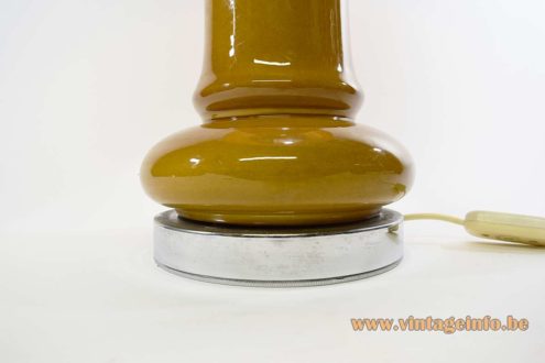 1970s Ochre Ceramic Table Lamp 3