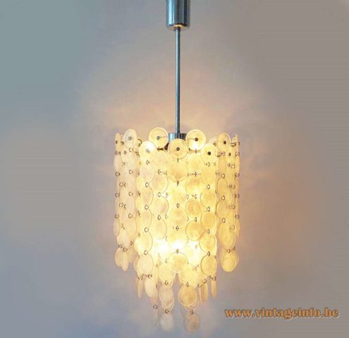 AV Mazzega Murano Discs Chandelier 2