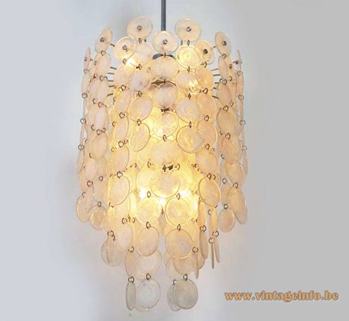 AV Mazzega Murano Discs Chandelier 4