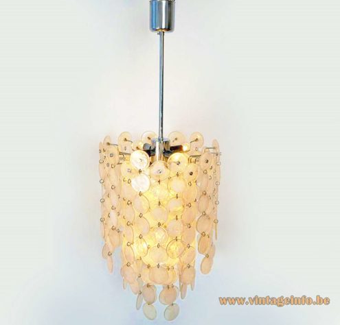 AV Mazzega Murano Discs Chandelier 5