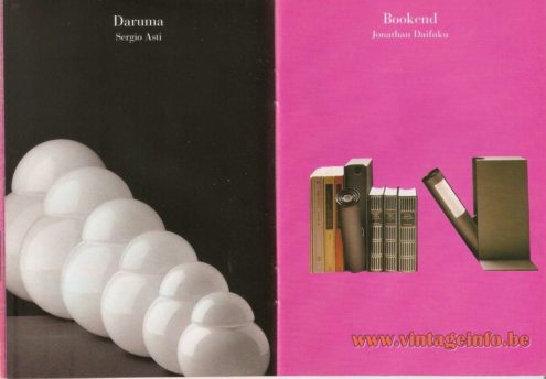 Daruma Table Lamp (1968) – Sergio Asti - Bookend Table Lamp (+- 1990) – Jonathan Daifuku