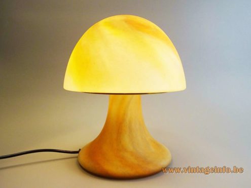 Limburg Glashütte Art Nouveau Style Mushroom Table Lamp 1