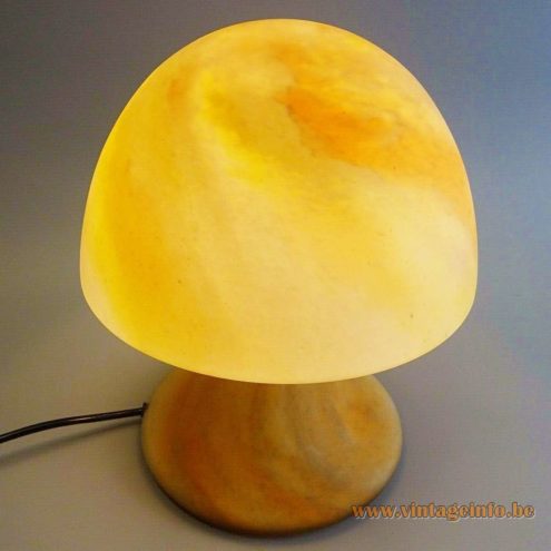 Limburg Glashütte Art Nouveau Style Mushroom Table Lamp 2