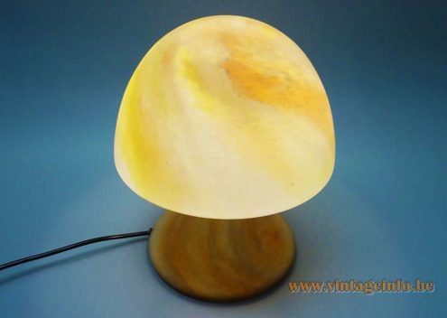 Limburg Glashütte Art Nouveau Style Mushroom Table Lamp 3