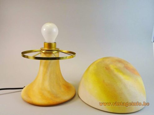 Limburg Glashütte Art Nouveau Style Mushroom Table Lamp 4