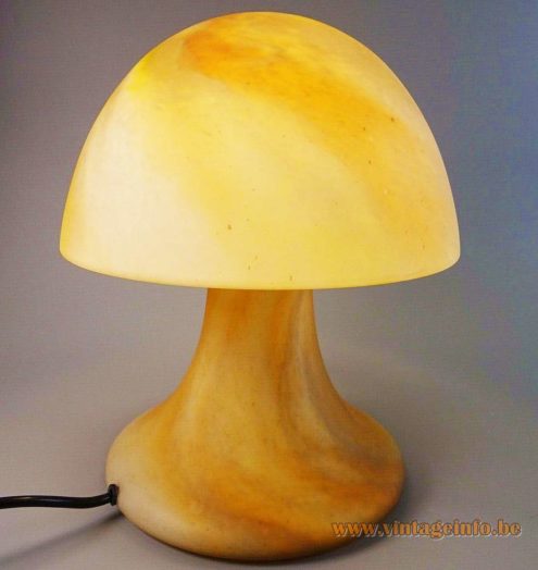 Limburg Glashütte Art Nouveau Style Mushroom Table Lamp 6