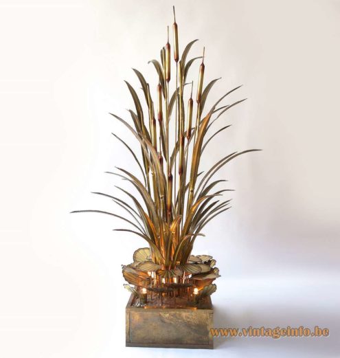 Maison Jansen Bulrush and Water Lilies Floor Lamp 1